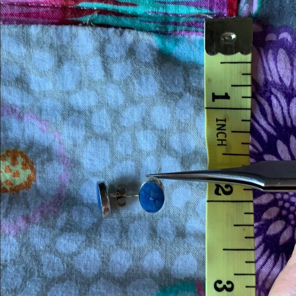 Lapislázuli earrings on silver base